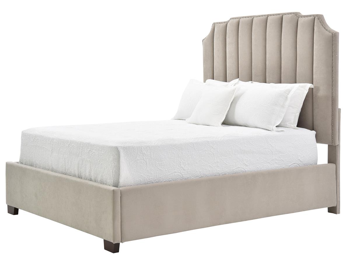 Harper Platform Bed, Queen-Size, Gray